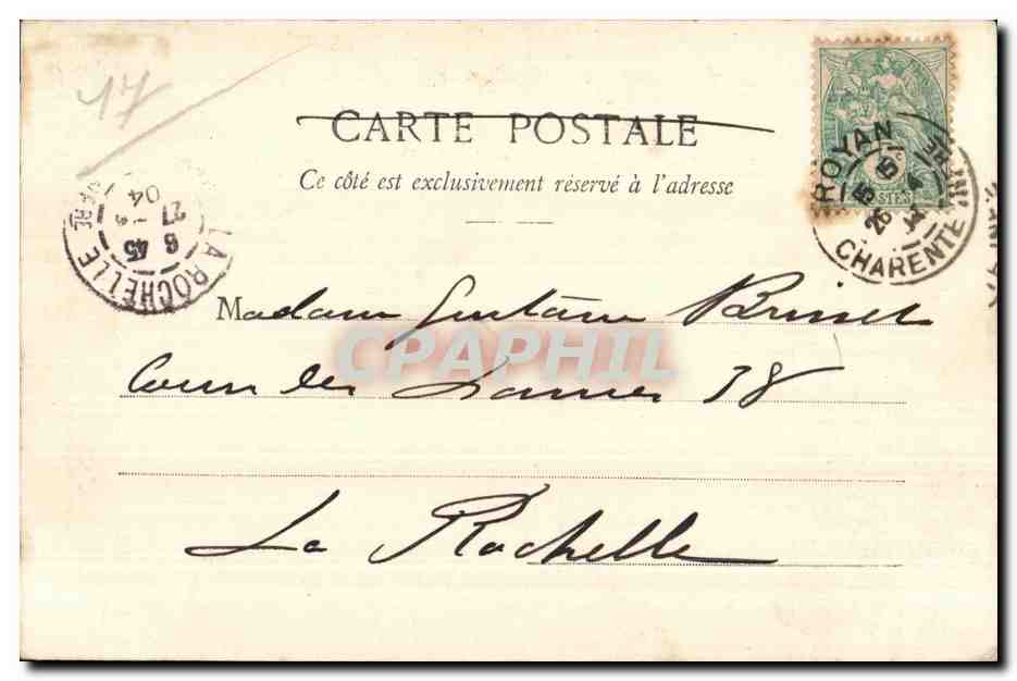 PONTAILLAC - La Falaise et les Bains — éditeur A. BACI — Verso
