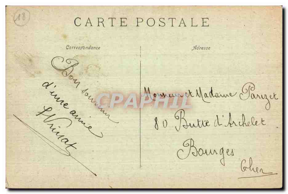 CPA Saint Amand Montrond Mont Rond — Verso