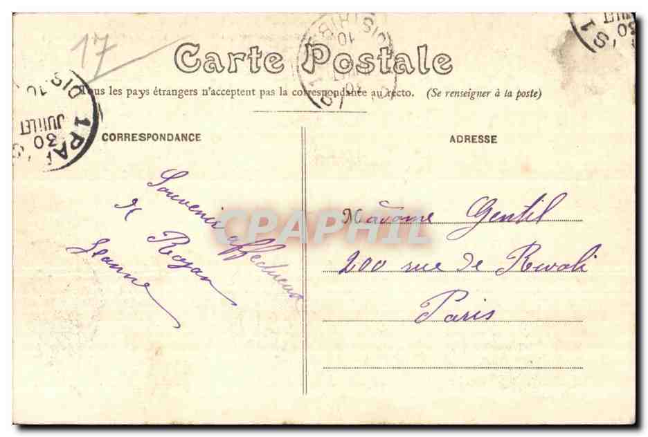 CPA Charente Meschers La Cote vers Talmont — Rückseite
