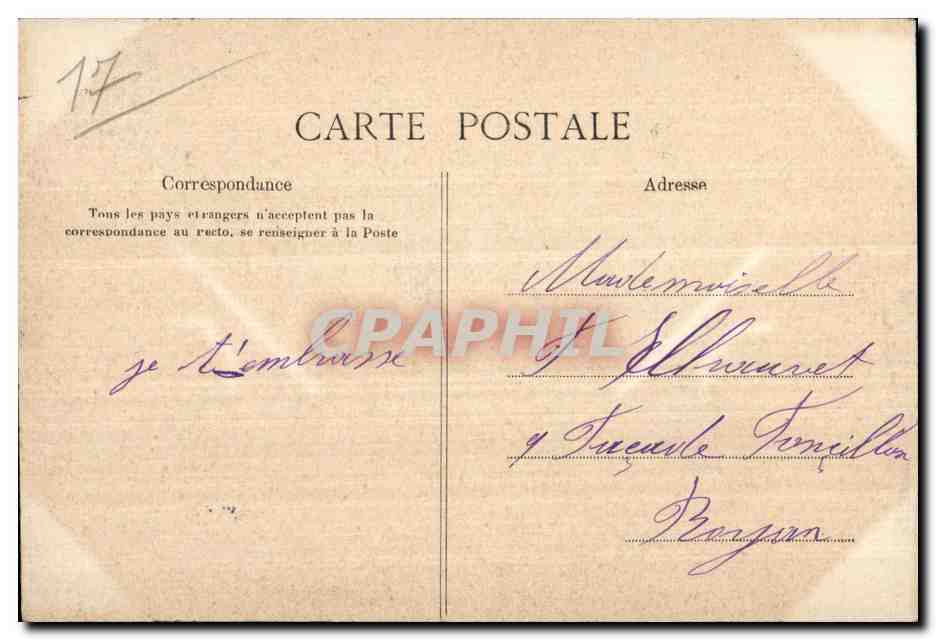 ROYAN : La Rade devant Foncillon — Collection Pierre Billard, n°103 — Verso