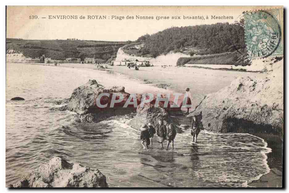 CPA Royan Environs de Royan Plage des Nonnes a Meschers Enfants 
