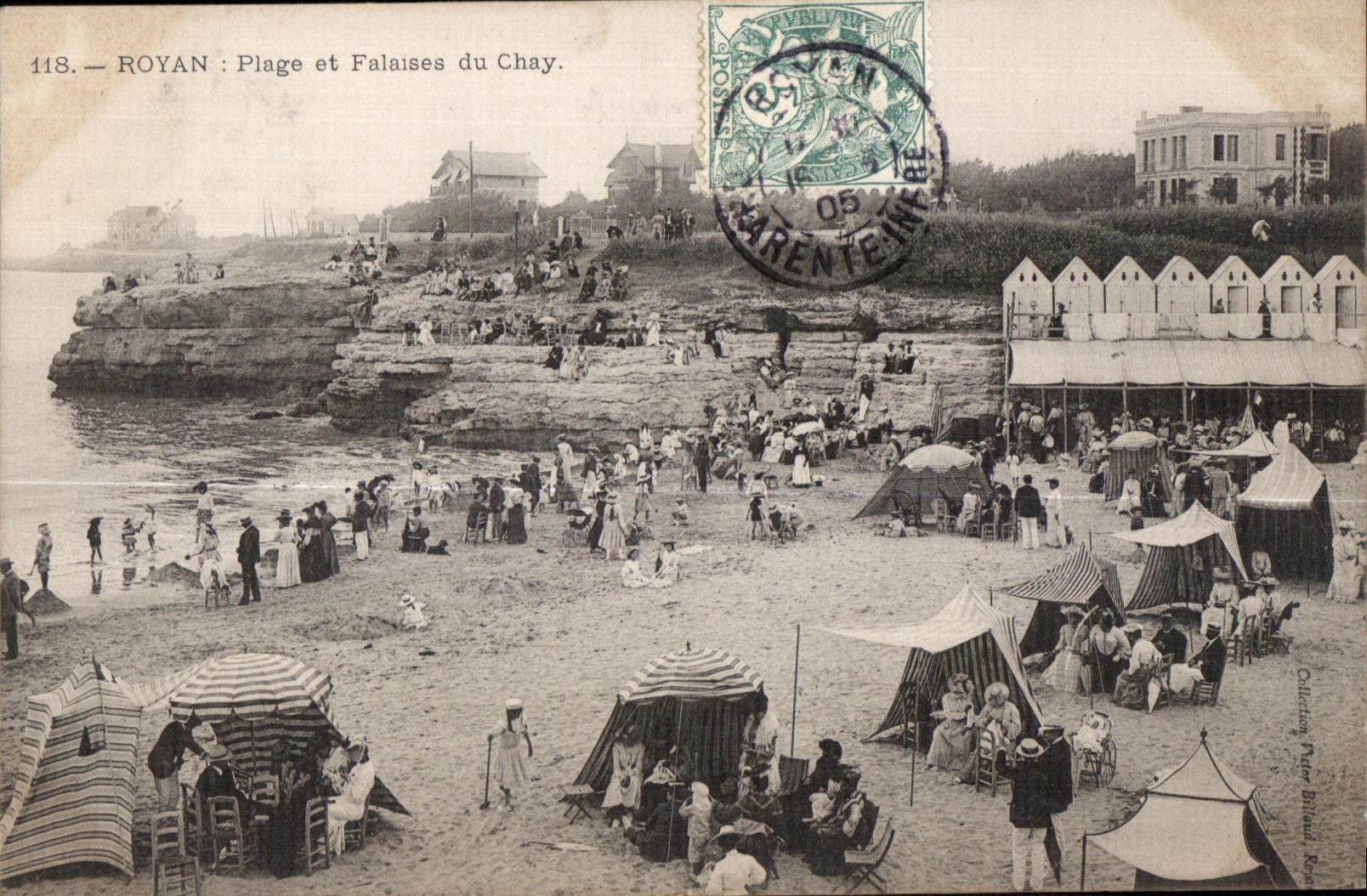 CPA Royan Plage et Falaises du Chay
