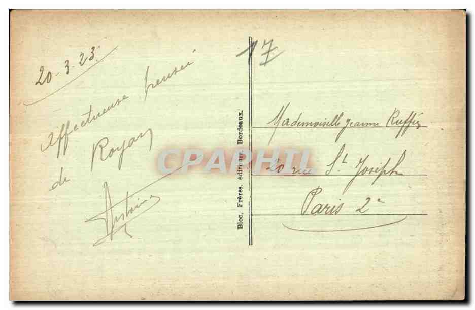 CPA Royan Cote d Argent La Plage et le Casinode Foncillon — Back