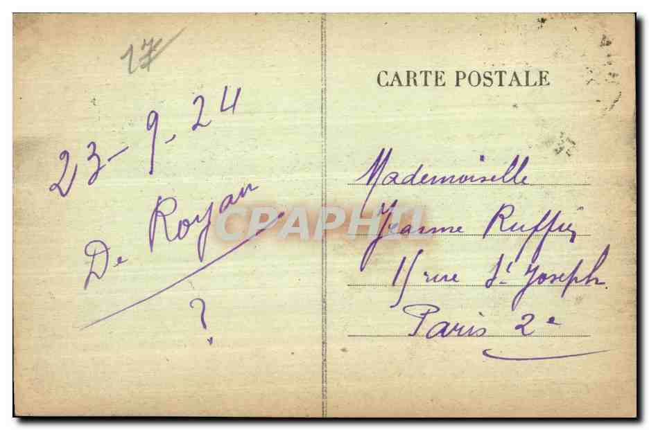 CPA Royan Plage et Casino Municipal — Rückseite