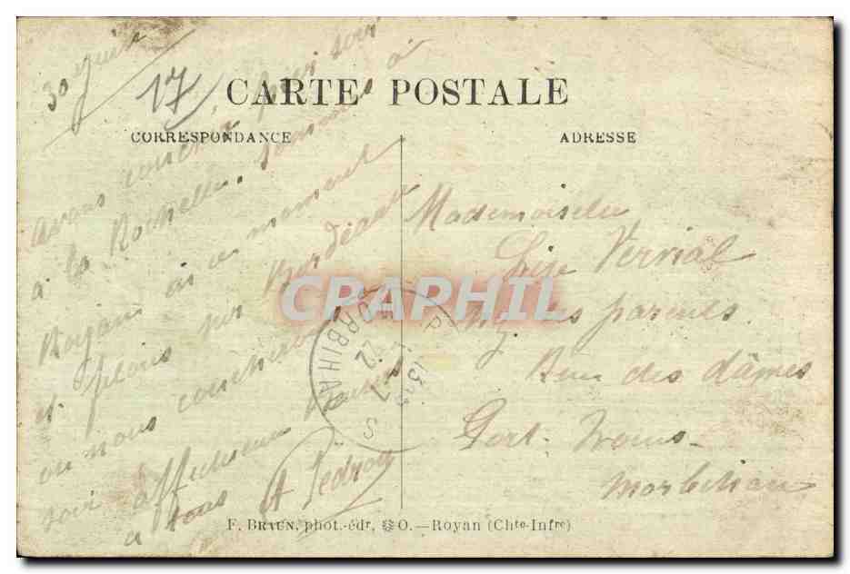 CPA Royan Pontaillac L Eglise et l Avenue de Paris — Rückseite