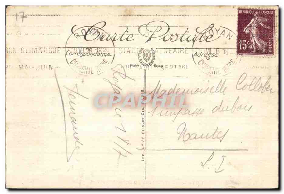 CPA Royan Les Jardins du Squrare Botton — Rückseite