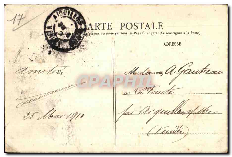 CPA Royan Vue generale de la Grande Couche La Plage et le Casino Municipal — Rückseite