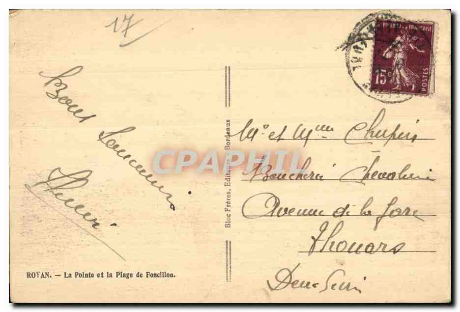Royan — La Pointe et la Plage de Foncillon — Tito — Rückseite