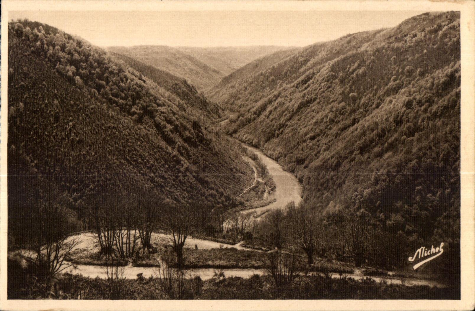 CPA Pont d Eylac Vue panoramique sur Gleny (Correze)