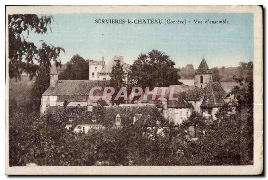 CPA Servieres le Chateau (Correze) Vue d ensemble