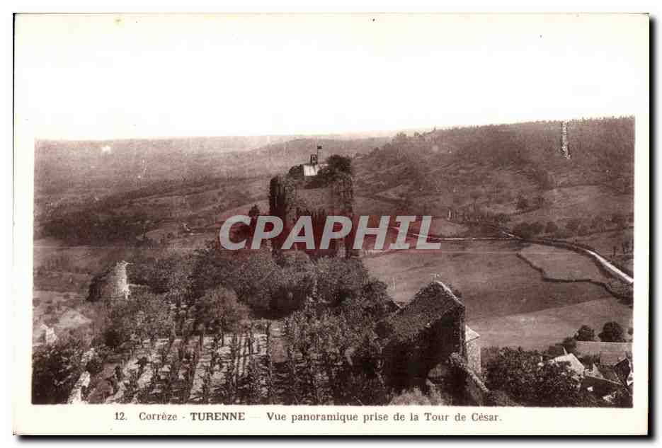 CPA Correze Turenne Vue Panoramique Prise de la Tour de Cesar
