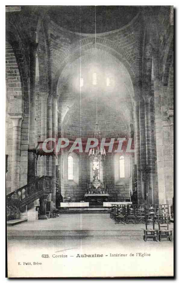 CPA Correze Aubazine Interieur de l Eglise