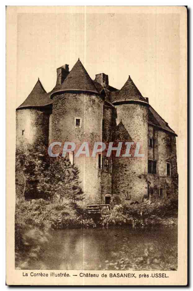 CPA La Correze Illustree Chateau de Basaneix pres Ussel
