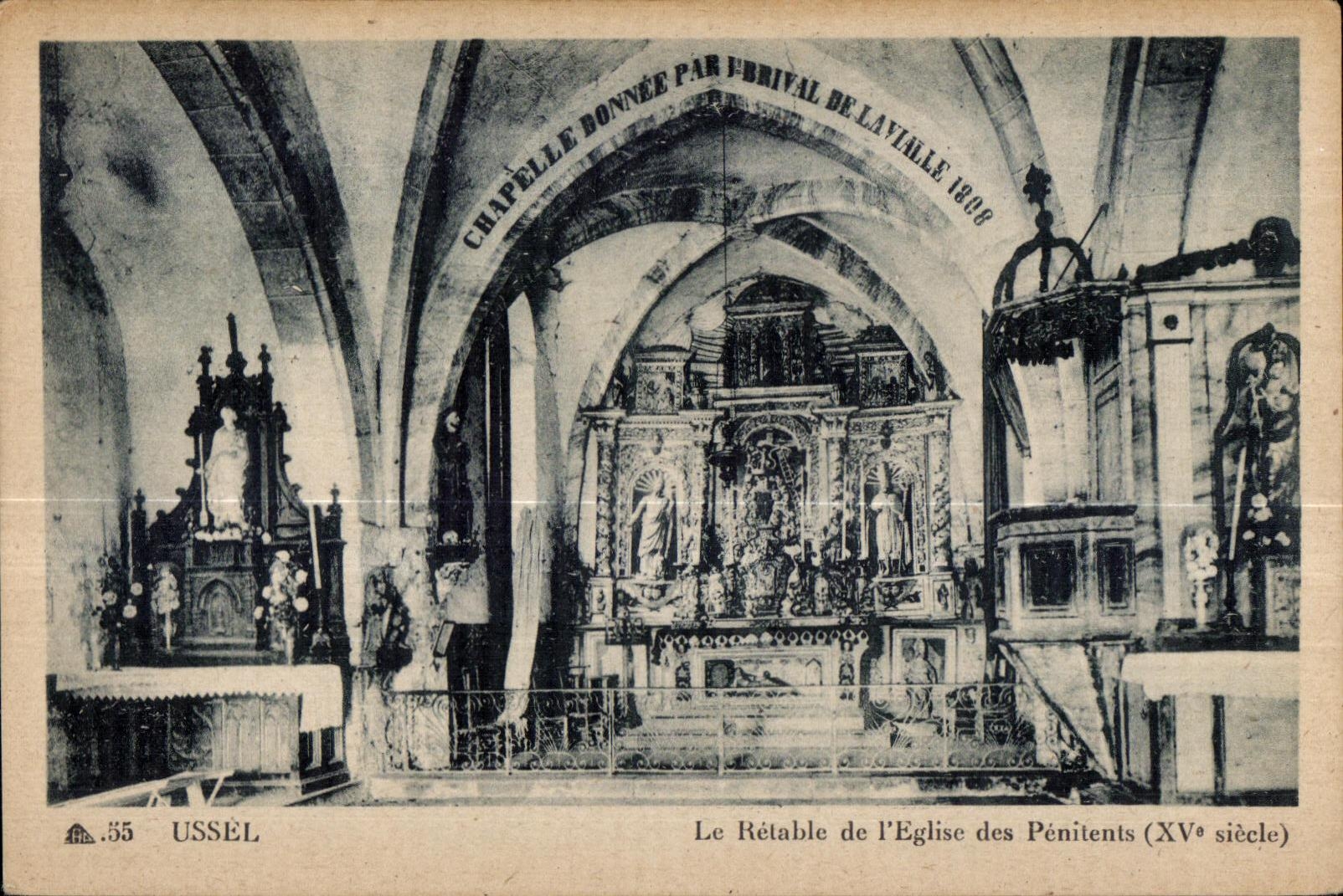 CPA Ussel Le Retable de l Eglise des Penitents (XV Siecle)