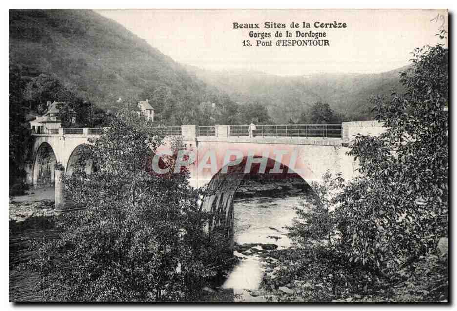 CPA Beaux Sites de la Correze Groges de la Dordogne Pont d Espontour