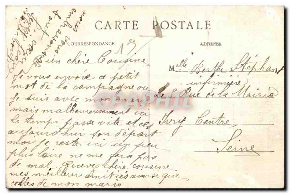 CPA Lagrauliere Correze Route de Brive — Rückseite
