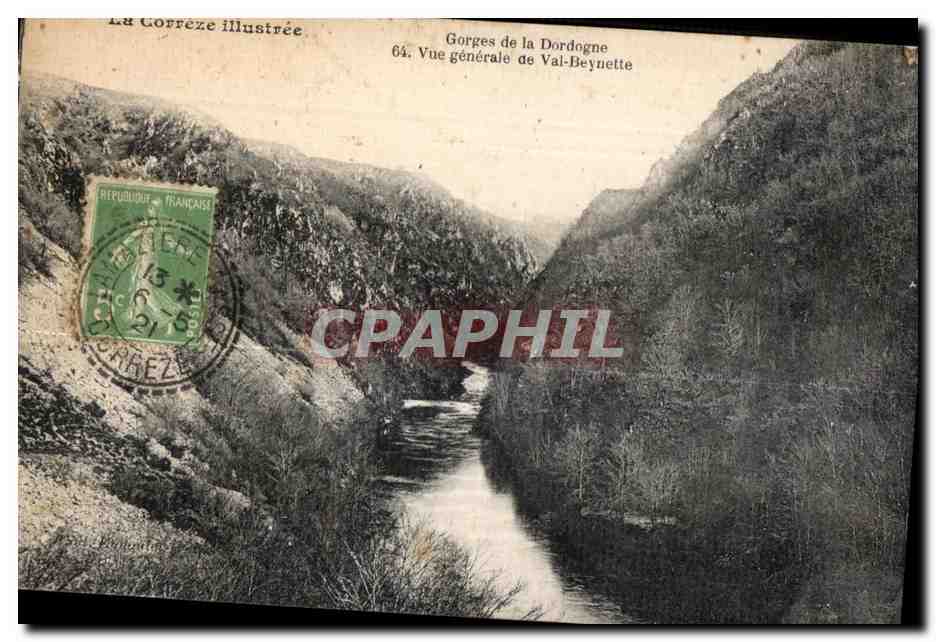 Gorges de la Dordogne — Vue générale de Val-Beynette — La Corrèze illustrée, n°64