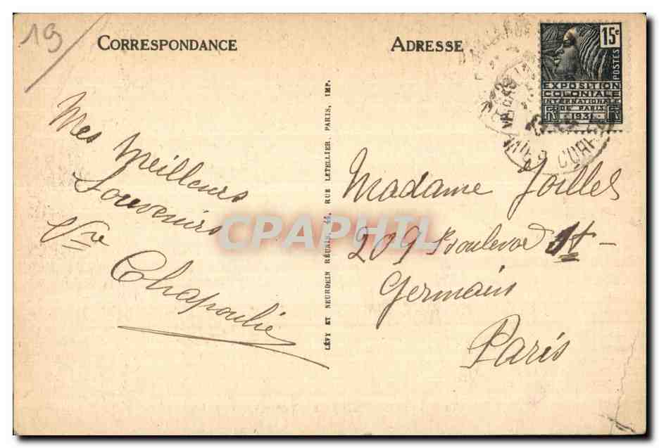 Brive - Allee du Tapis Vert - CPA  — Rückseite