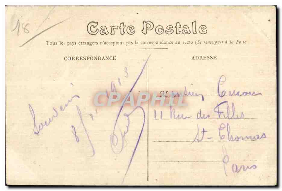 Camp d'Avord (Cher) — Mess des Officiers — Éditeur non identifié, n° 22 — Rückseite