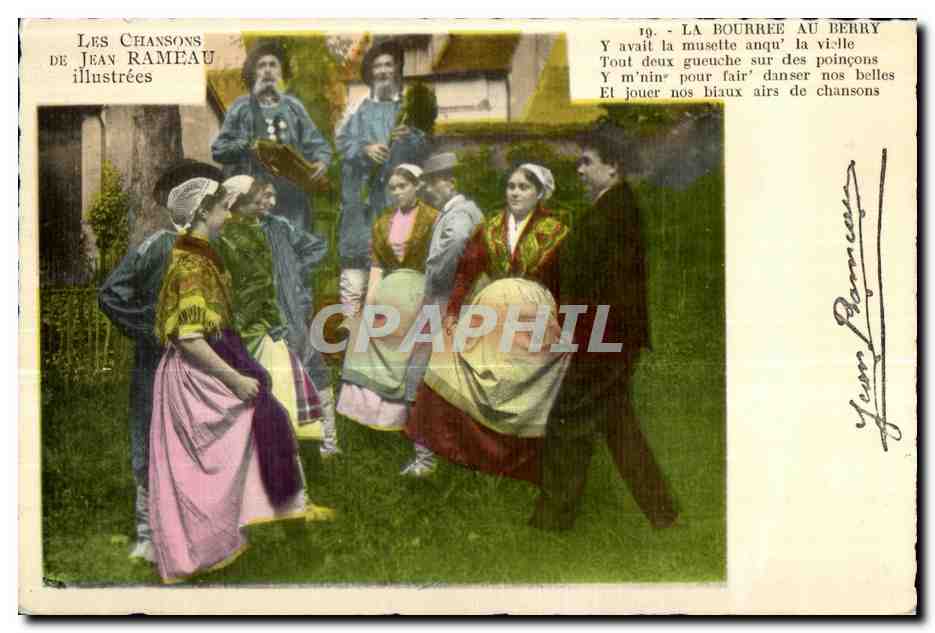 Fantaisie - Folklore - Danse - Les Chansons de Jean Rameau - La Bouree au Berry - CPA 