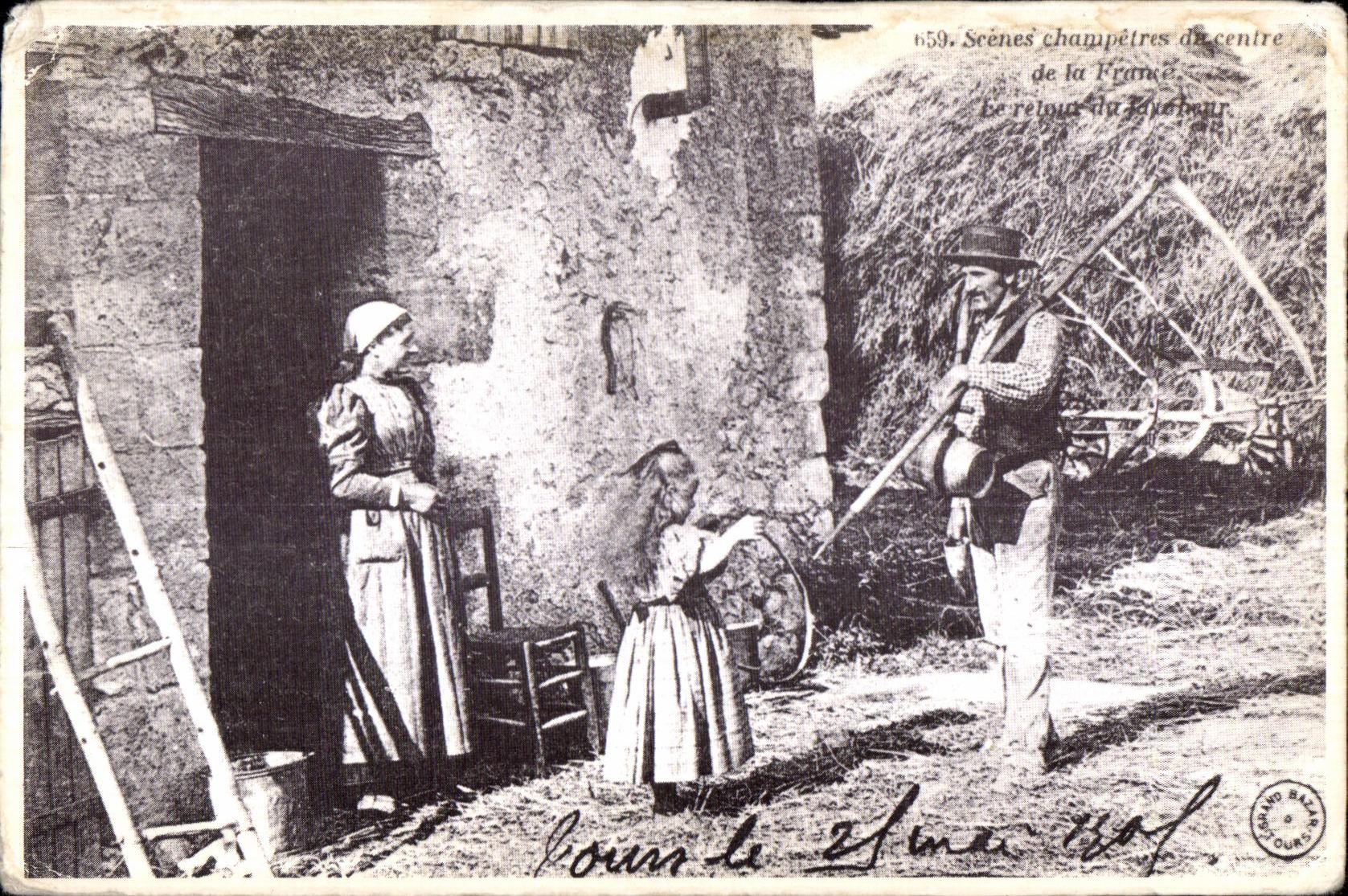 REPRO Folklore - Costumes - Scenes Champetres du Centre -