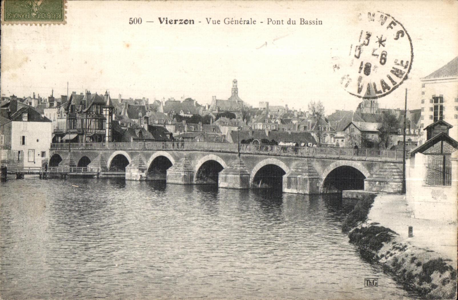 Vierzon - Vue Generale - Pont du Bassin - CPA 