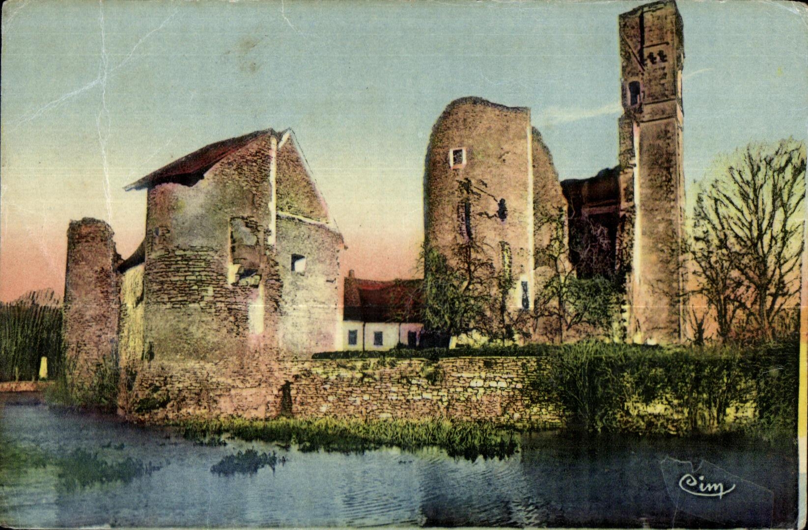Flaneries en Berry - Les murs demanteles - CPA 