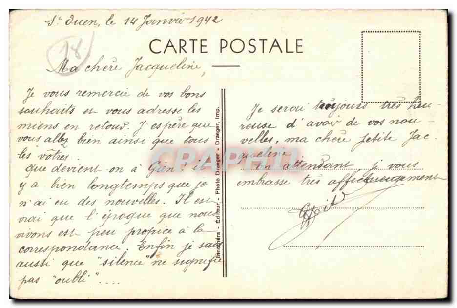 Les Fiançailles (Heures du Duc de Berry) — Photo Drager — Imp. Drager — Verso