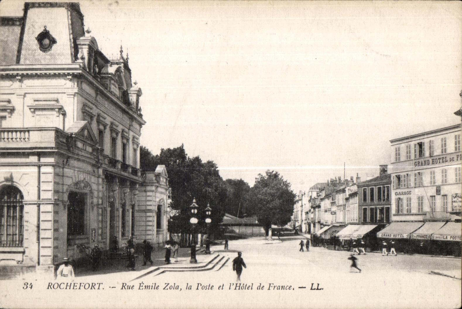 Rochefort sur Mer - Rue Emilie Zola - La Poste - Hotel de France - CPA 