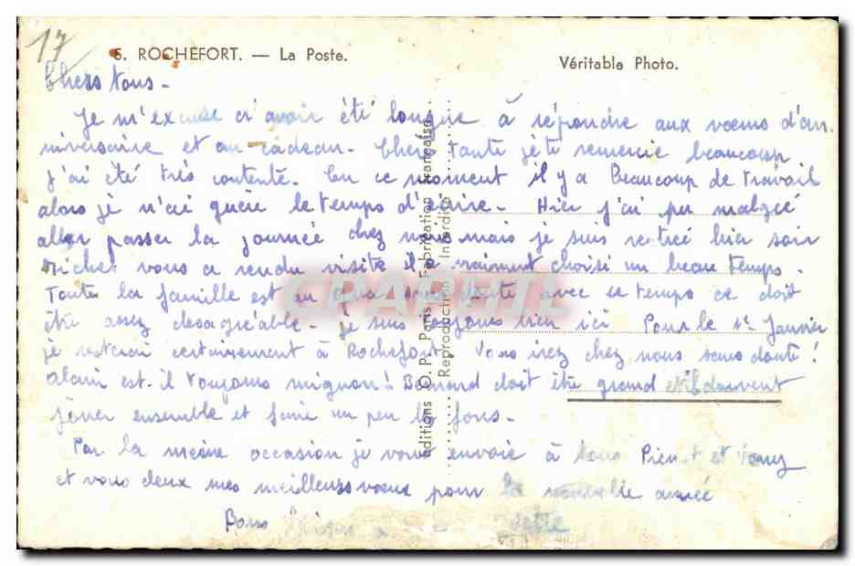 Rochefort sur Mer - La Poste - CPA  — Back