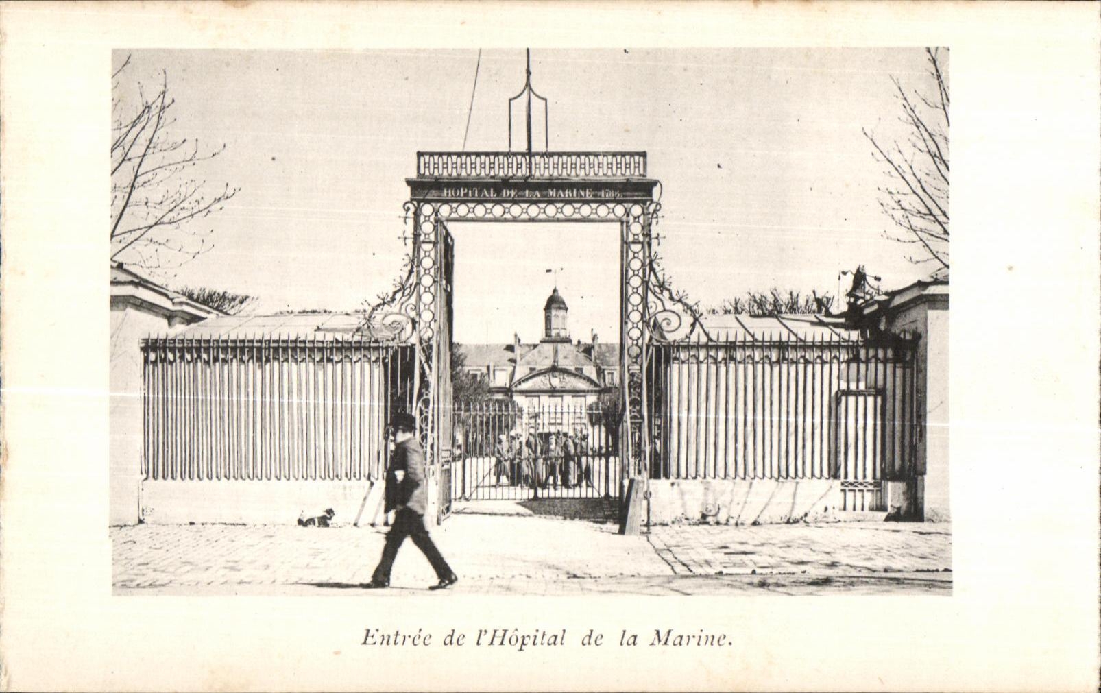 Entrée de l'Hôpital de la Marine — Paris — éditeur Rodnefert, n° 14