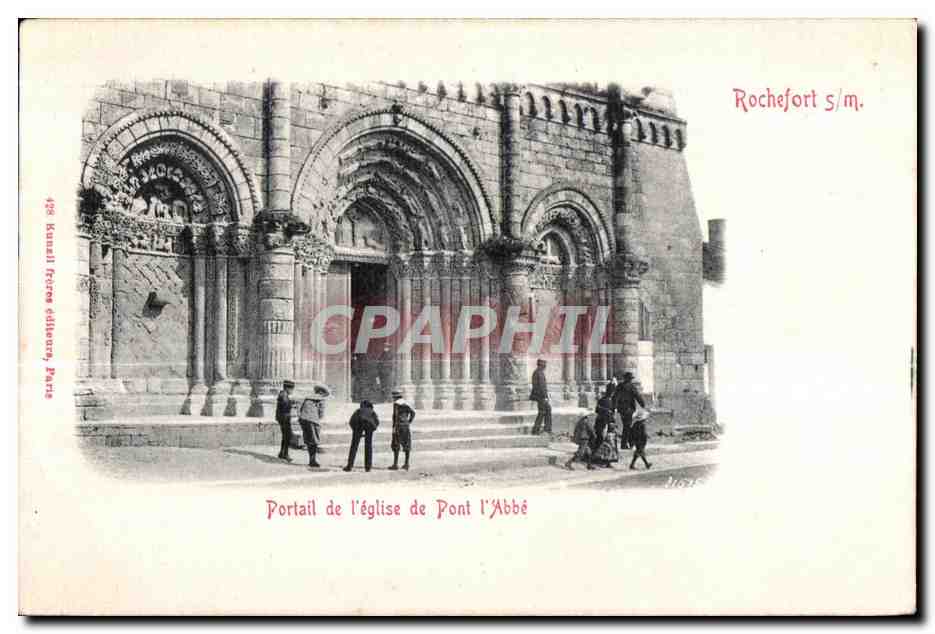 Portail de l'église de Pont-l'Abbé — Rochefort s/m. — Knaull Frères éditeurs, Paris