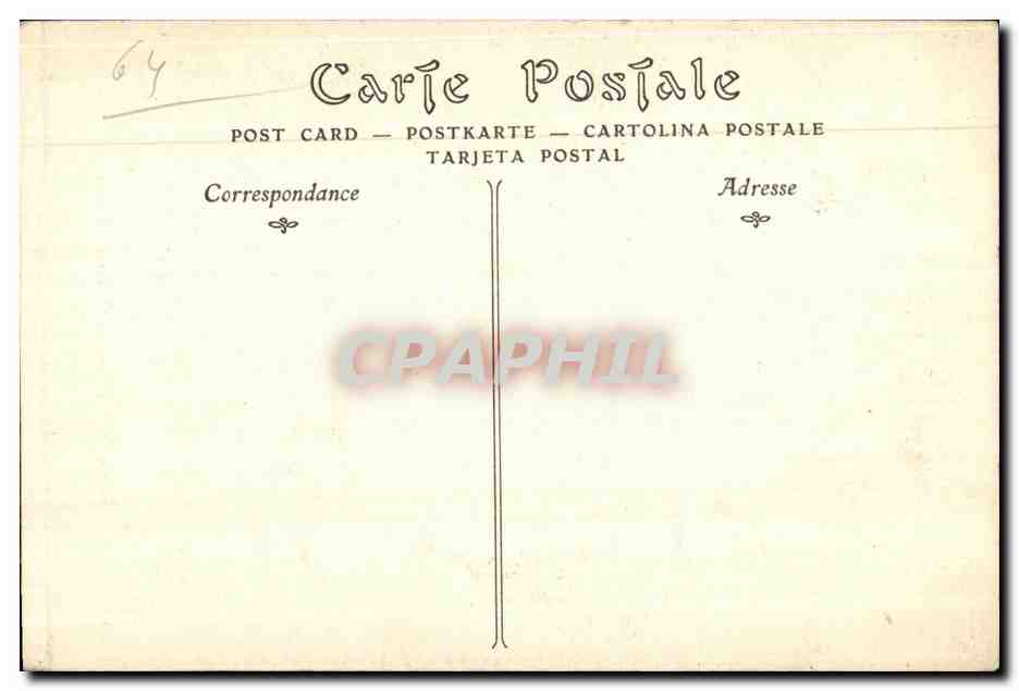 Château de PAU — La Cueillette des Fruits — série 24 — Verso