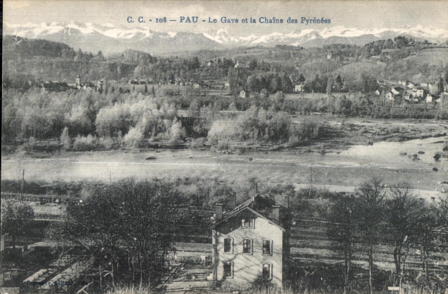Le Gave et la Chaîne des Pyrénées — Pau — C.C. 108