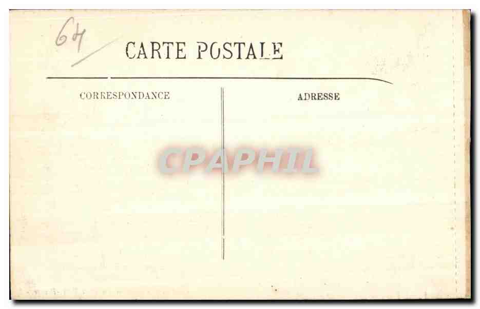 CPA Pau Le Chateau vu de la Basse Plante — Verso