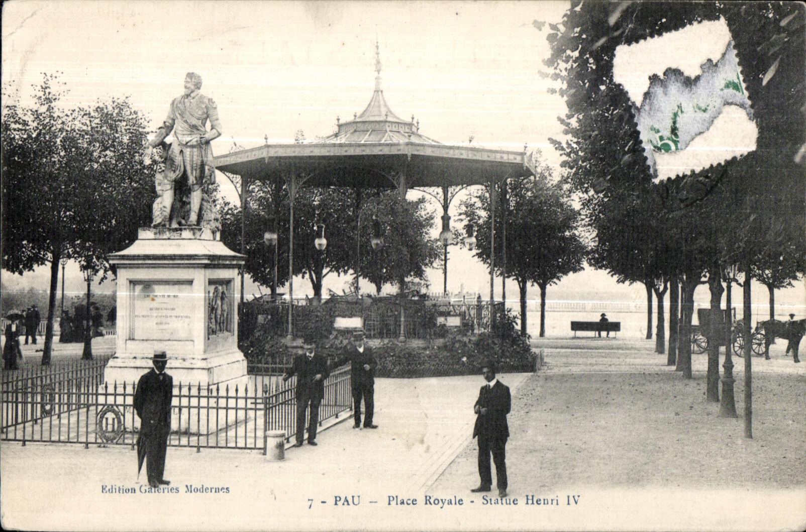 Pau - Place Royale - Statue Henri IV — Édition Galeries Modernes, n°7