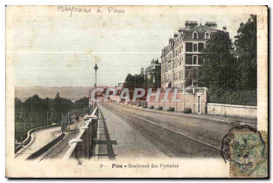 CPA Pau Bolevard des Pyrenees