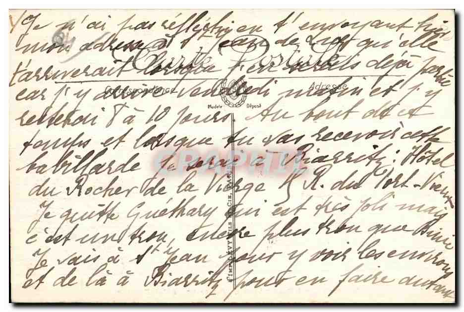 CPA Hendaye L Eglise Vers la Plage et le Cap Figuier — Rückseite
