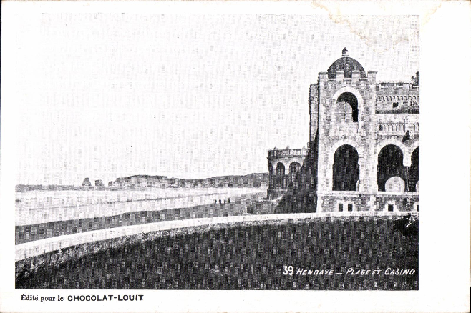 Hendaye — Plage et Casino — Édité pour le CHOCOLAT-LOUIT