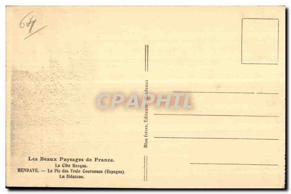 Le Pic des Trois Couronnes — La Bidassoa — Hendaye — Éditeur Hendaye — Reverso