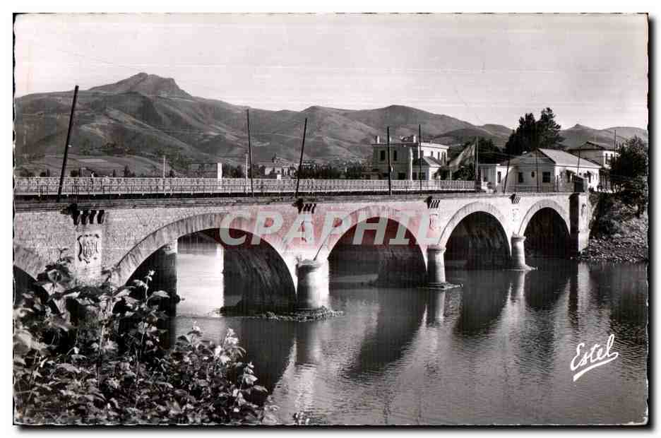 Pont sur le fleuve à Hendaye — Frontière Franco-Espagnole — Éditeur Estel, n° 3321