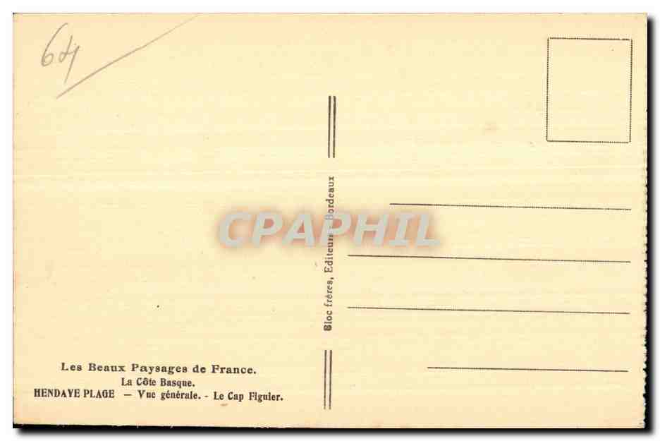 Hendaye - Vue générale - Le Cap Figuier — Bloc frères, Éditeurs Bordeaux — Reverso
