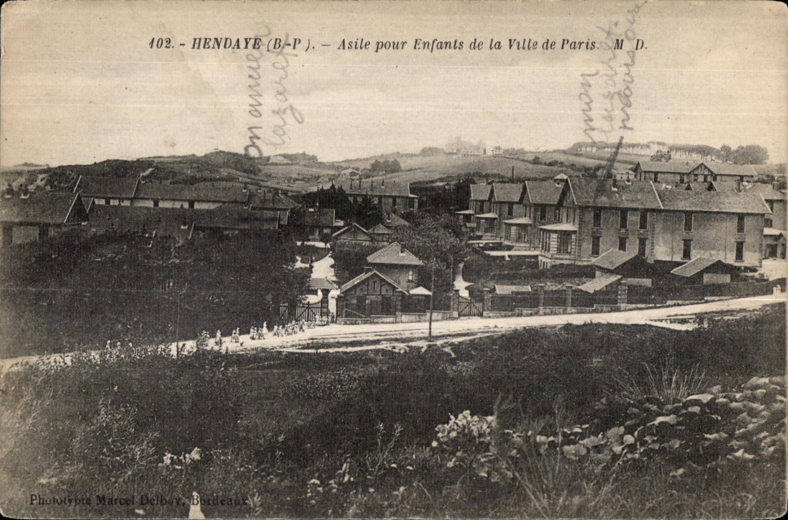 Hendaye (B-P) — Asile pour Enfants de la Ville de Paris — Phototypie Marcel Delboy, Bordeaux