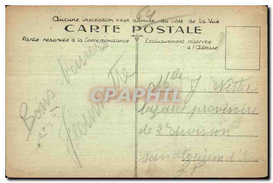 Hendaye (B-P) — Asile pour Enfants de la Ville de Paris — Phototypie Marcel Delboy, Bordeaux — Rückseite