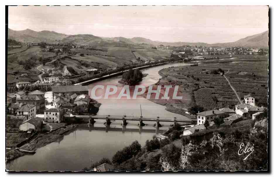 CPA Hendaye Plage (Basses Pyrenees) La Bidassoa Le Pont International de