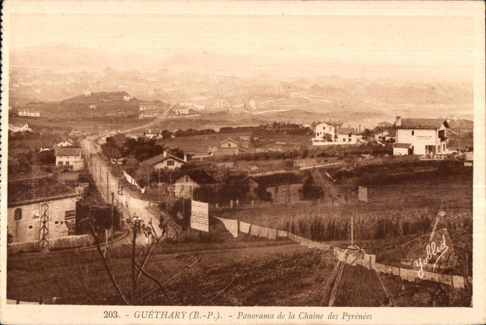 CPA Guethary (B P) Panorama de la Chaine des Pyrenees