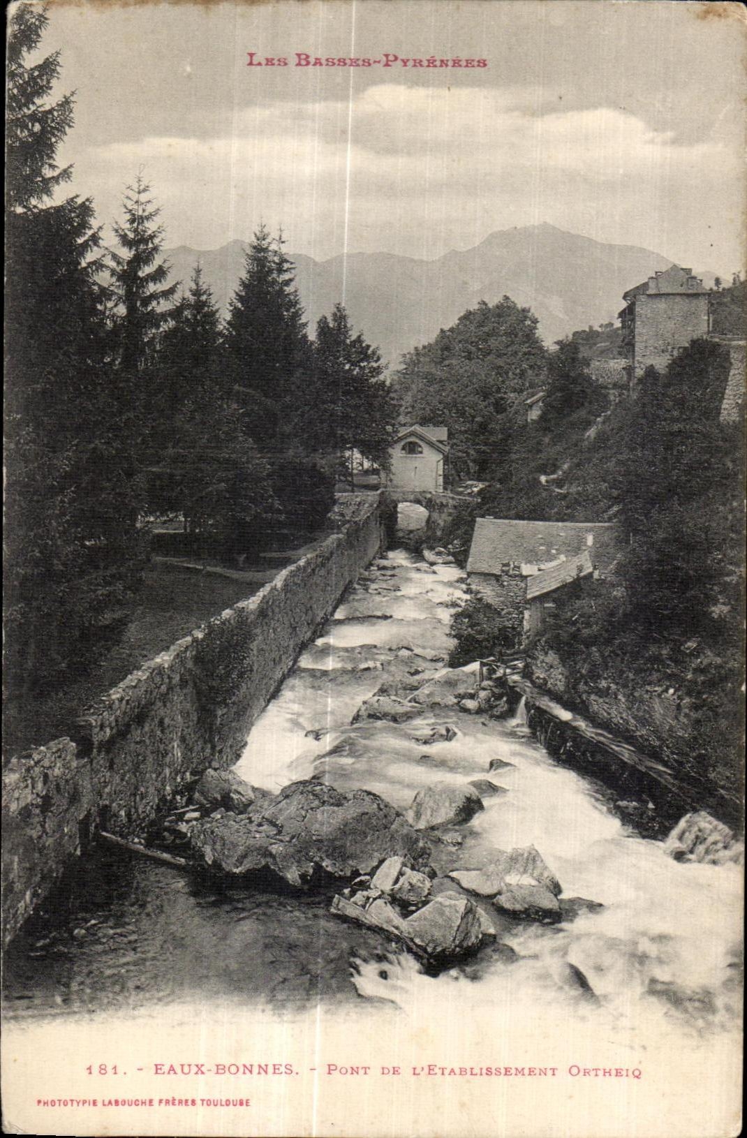 CPA Eaux Bonnes Pont de l etablissement Ortheiq