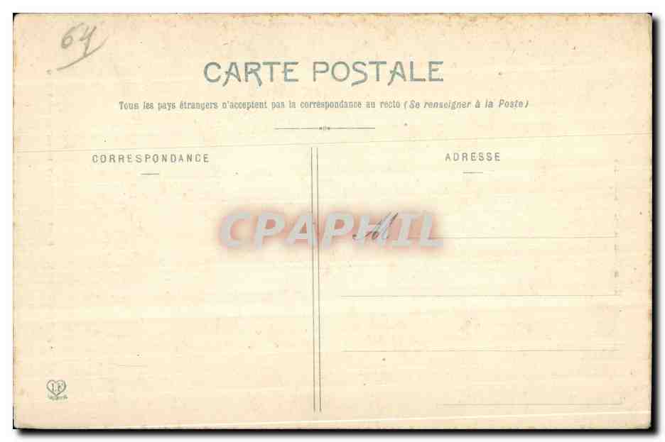 CPA Eaux Bonnes Pont de l etablissement Ortheiq — Rückseite