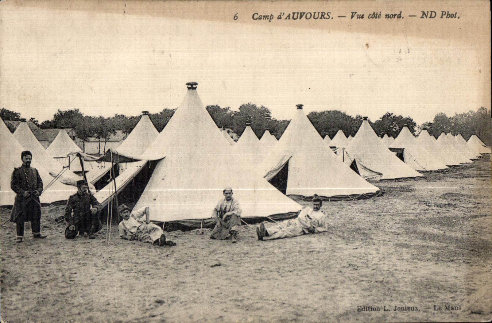 Camp d'Auvours — Vue côté nord — Edition L. Jonieux, Le Mans