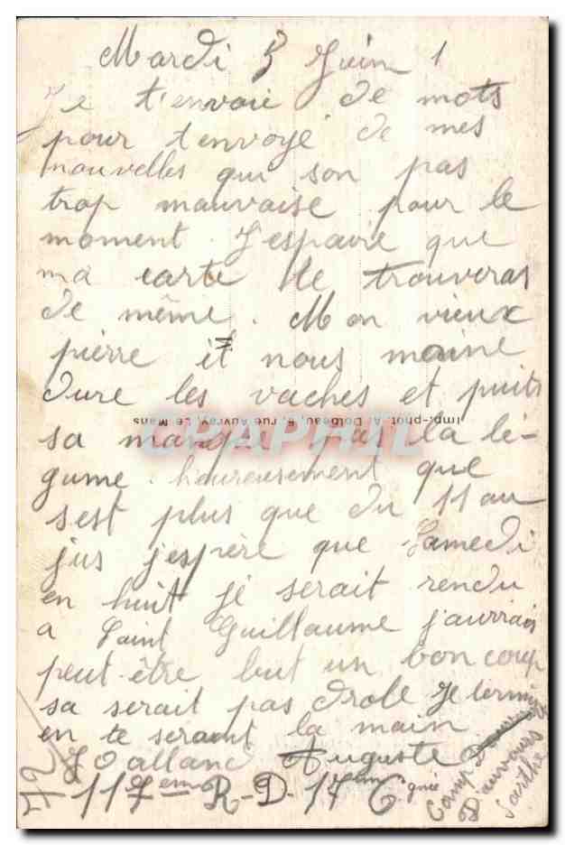 Le Camp d'Auvours — La nouvelle Caserne, côté S.-O. — CPAPHIL n°4589 — Verso
